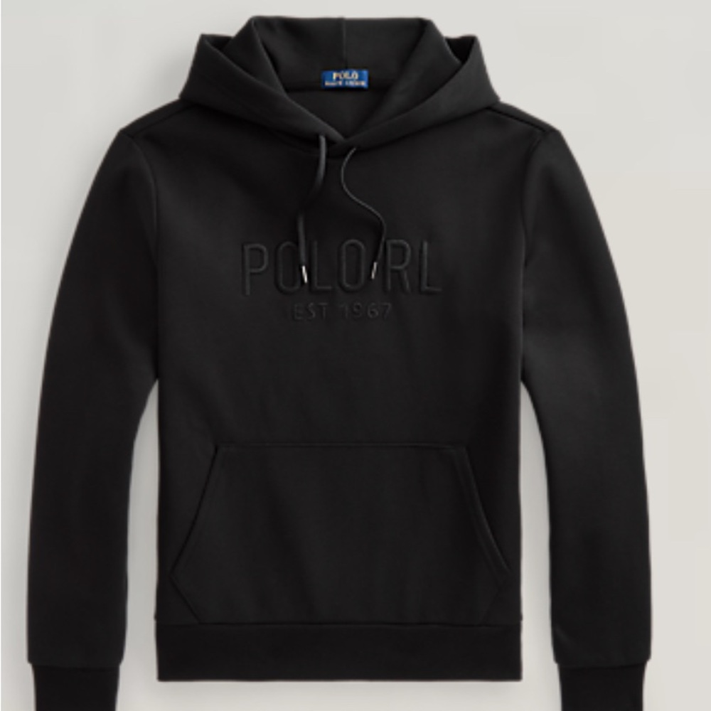 Polo by Ralph Lauren Black Double Knit Hoodie